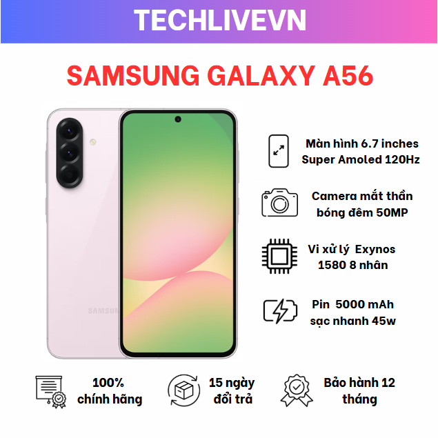 [PHIÊN BẢN 256] Điện Thoại Di Động Samsung Galaxy A56 5G 256GB