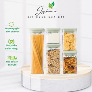 Hộp đựng thực phẩm khô Hokkaido, kèm muỗng và viền roong cao su đựng sữa bột, đồ ăn dặm, gia vị, đồ khô