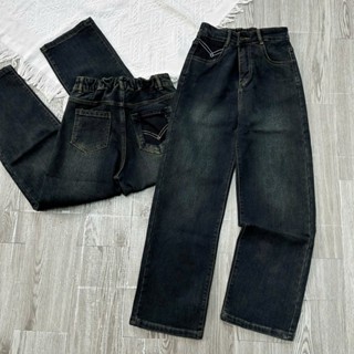   BIGSIZE80kg  2902 Quần Jean Ống Đứng Nữ CALY Co Giãn Thoải Mái quần bò nữ ống ôm tạo kiểu mới HOT 