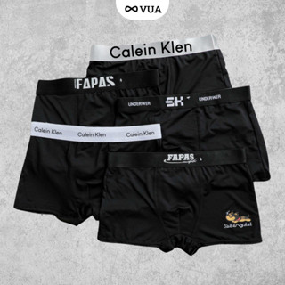 Quần Lót Nam Full màu Đen [Combo 5 chiếc] Vải Thun Lạnh Co Giãn 4 Chiều Quần Boxer Menswear Tre