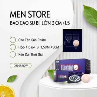 SU19 3 Bao cao su bi Olo 001 bi lớn Bead Entering, siêu mỏng chống xuất tinh sớm kéo dài thời gian-hộp 1 bao