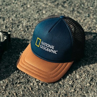  Nón kết mũ lưỡi trai Trucker National Geographic vải kaki phối lưới form chẩn thời trang đường phố 