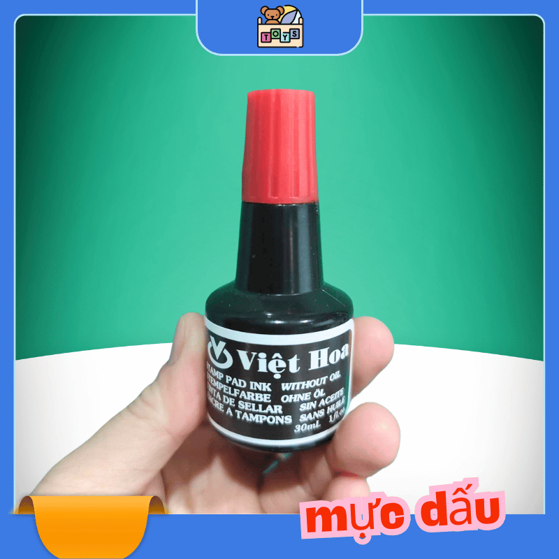 2 Lọ Mực đóng dấu màu đỏ 30ml