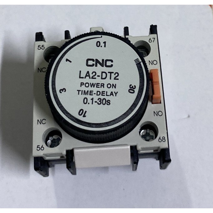 (CNC) Rơ le thời gian trễ  (OFF Delay) (0,1 - 30 giây, NO/NC)  LA3-DR2 gắn mặt trên mọi Contactor Ch