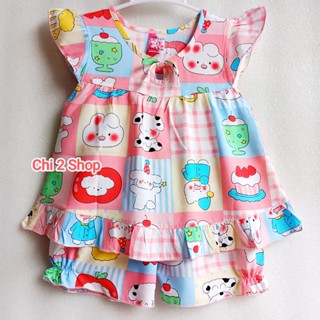 Đồ bộ tole lanh bé gái C2H30 tay cánh tiên nhiều màu cho bé chọn lựa