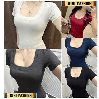 Áo thun babytee cổ vuông chất vãi thun go gân co giãn ACV-03