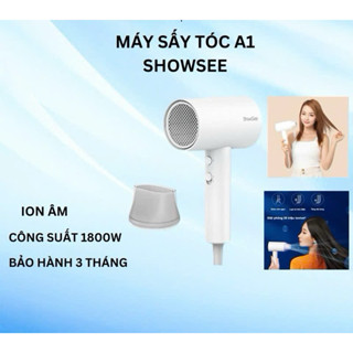  Máy sấy tóc bổ sung ion âm SHOWSEE A1 -W -công suất 1800W    cao cấp Chống Xù Rối Khô Tóc 