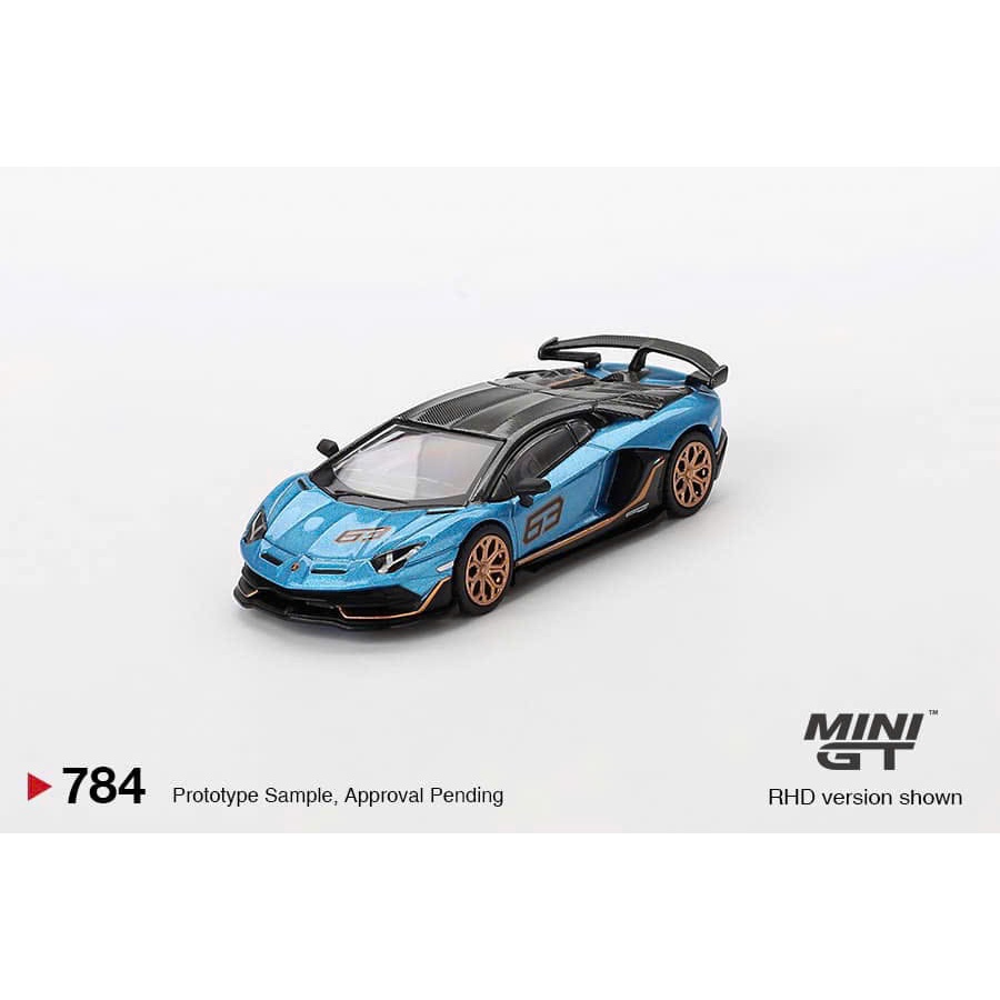 MiniGT Lamborghini Aventador SVJ 63 Blu Aegir