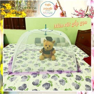Màn Chụp Chống Muỗi Cho Bé Cao Cấp – Rút Dây Tiện Lợi, Dễ Gấp Gọn, Loại Đẹp, An Toàn