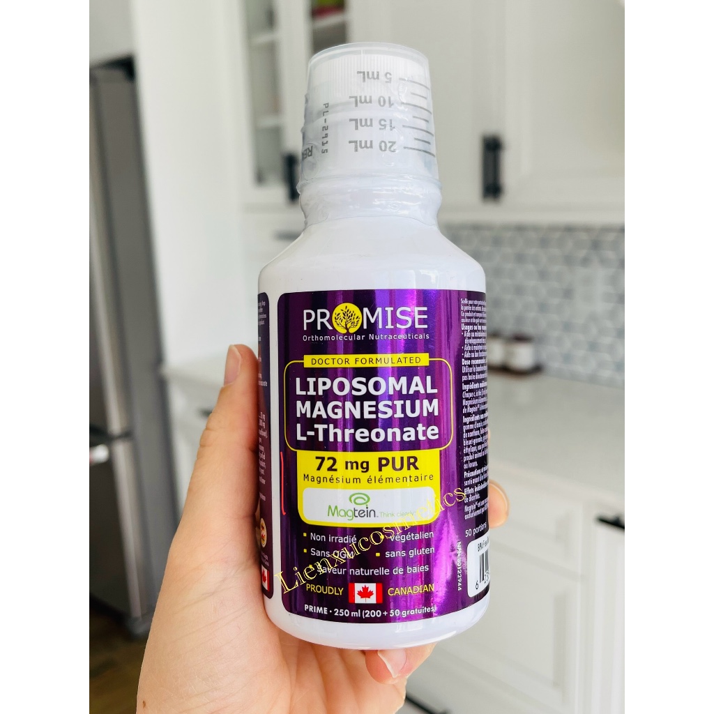 Bổ sung magie Liposomal magnesium L-threonate của Promise hàng nội địa Canada 250mL, vị berry