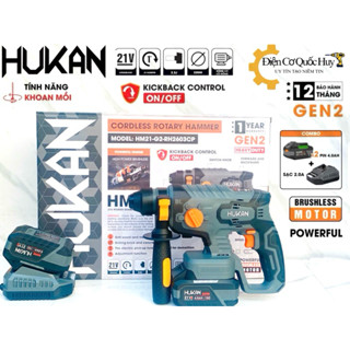 Thân máy khoan đục bê tông Hukan RH2603CP 3 chức năng sử dụng chân Pin phổ thông có chống lật cổ tay Tặng túi đựng