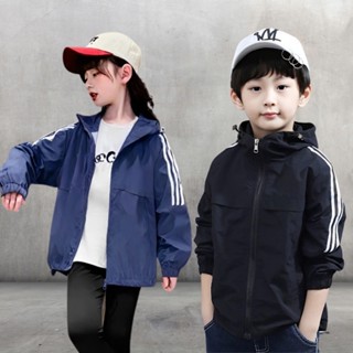 Áo khoác bé trai bé gái gió 2 lớp size đại cute từ 5 đến 14 tuổi D502 FIVEBE