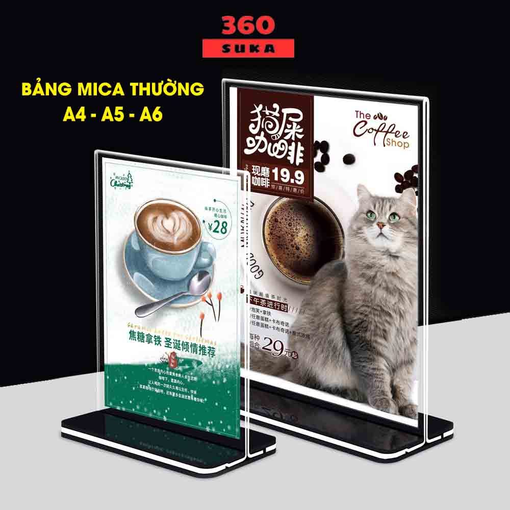 Mã qr để bàn, bảng menu mica A4 A5 A6 trong suốt - Hàng đẹp bao đổi trả ( Không in mã theo yêu cầu )