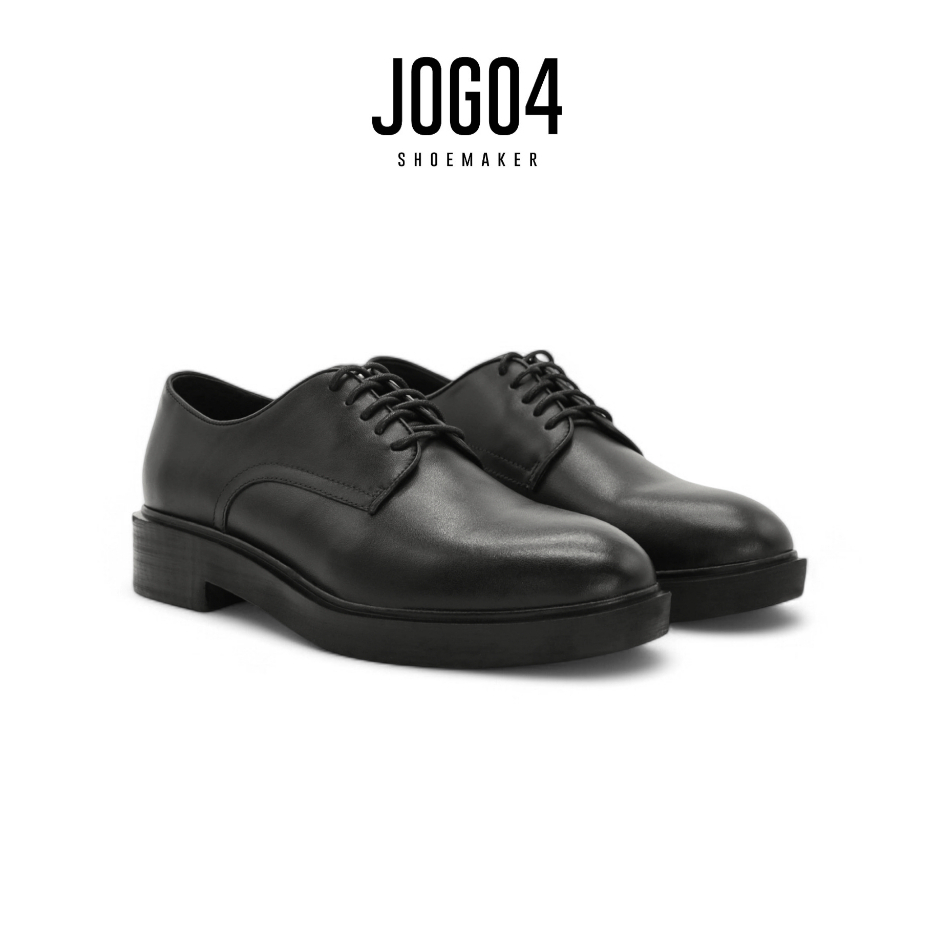 Giày da nam Derby JOG04 , chất liệu da bò nappa , đế cao su nguyên khối tăng chiều cao ( D2 )