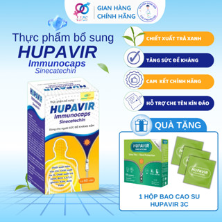 [TẶNG 3C BAO CAO SU] Viên uống HUPAVIR Immunocaps hỗ trợ đào thải HPV, sùi mào gà, tăng sức đề kháng