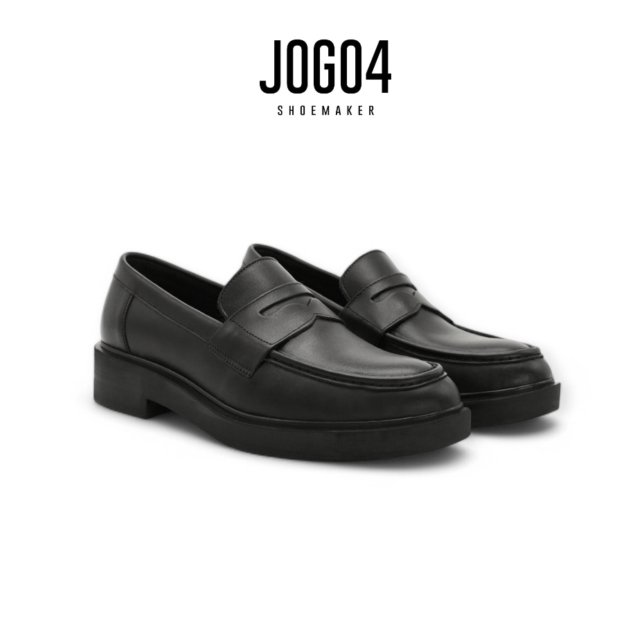 Giày da nam Penny Loafer D3 - JOG04 , chất liệu da bò Nappa , đế cao su nguyên khối tăng chiều cao ( D3 )