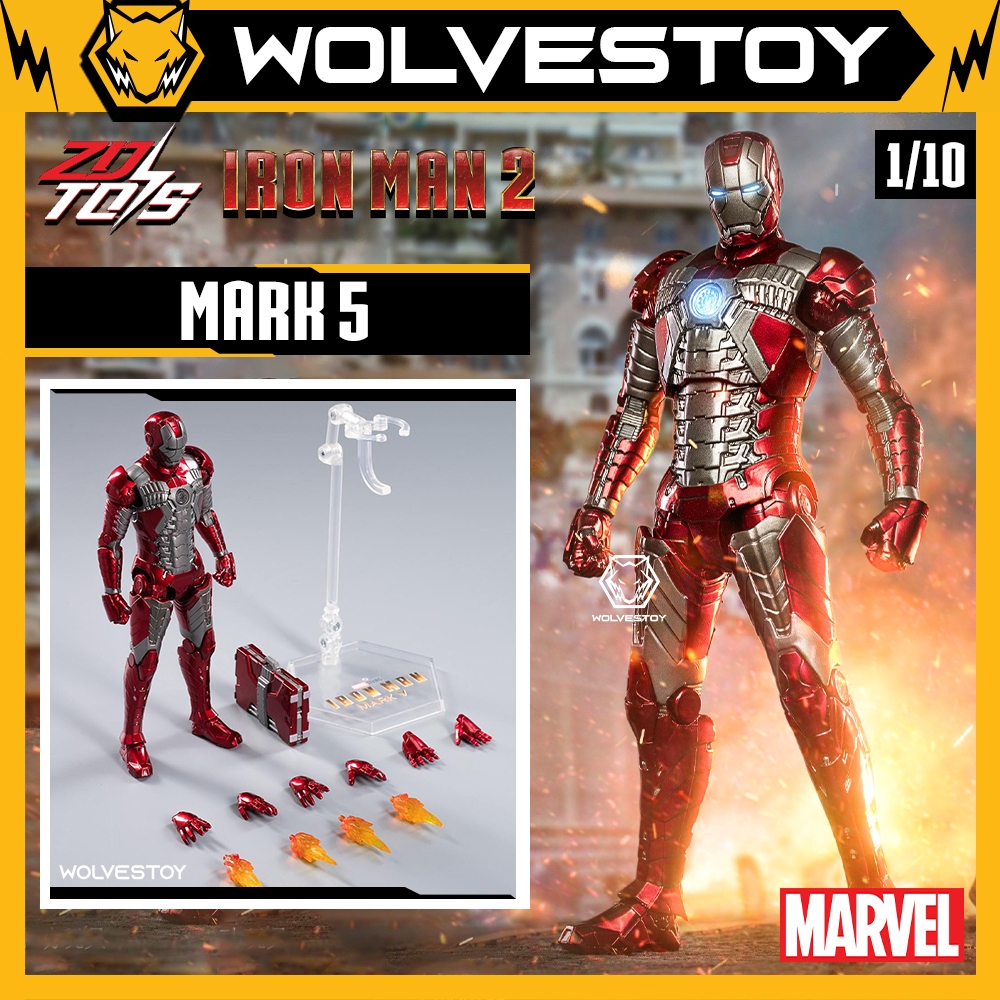 Mô Hình ZD Toys Iron Man Mark 5 (MK5) 1/10 Action Figure