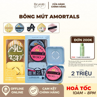 (HOẢ TỐC) Set 2 Mút Trang Điểm XL Kèm Hộp Đựng AMORTALS Siêu Mềm Mịn, Không Hút Kem