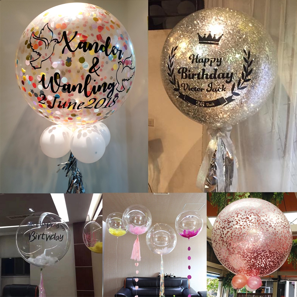 [Freeship + Voucher] Bóng Jumbo sinh nhật, Bóng PE Dán chữ sinh nhật
