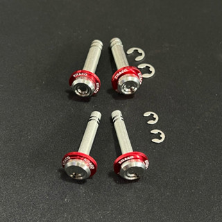 Cặp chốt xỏ gác chân inox 304 + long đền đỏ kitaco lắp các dòng xe Honda/Yamaha - Phụ kiện