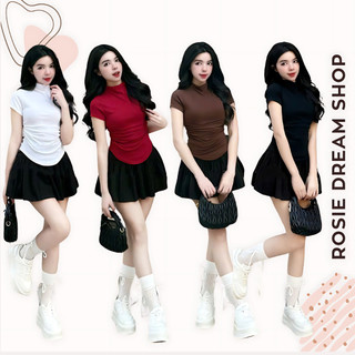 Áo thun tay hến cổ ba phân, áo cổ ba phân nhún eo siêu xinh ROSIE DREAM SHOP