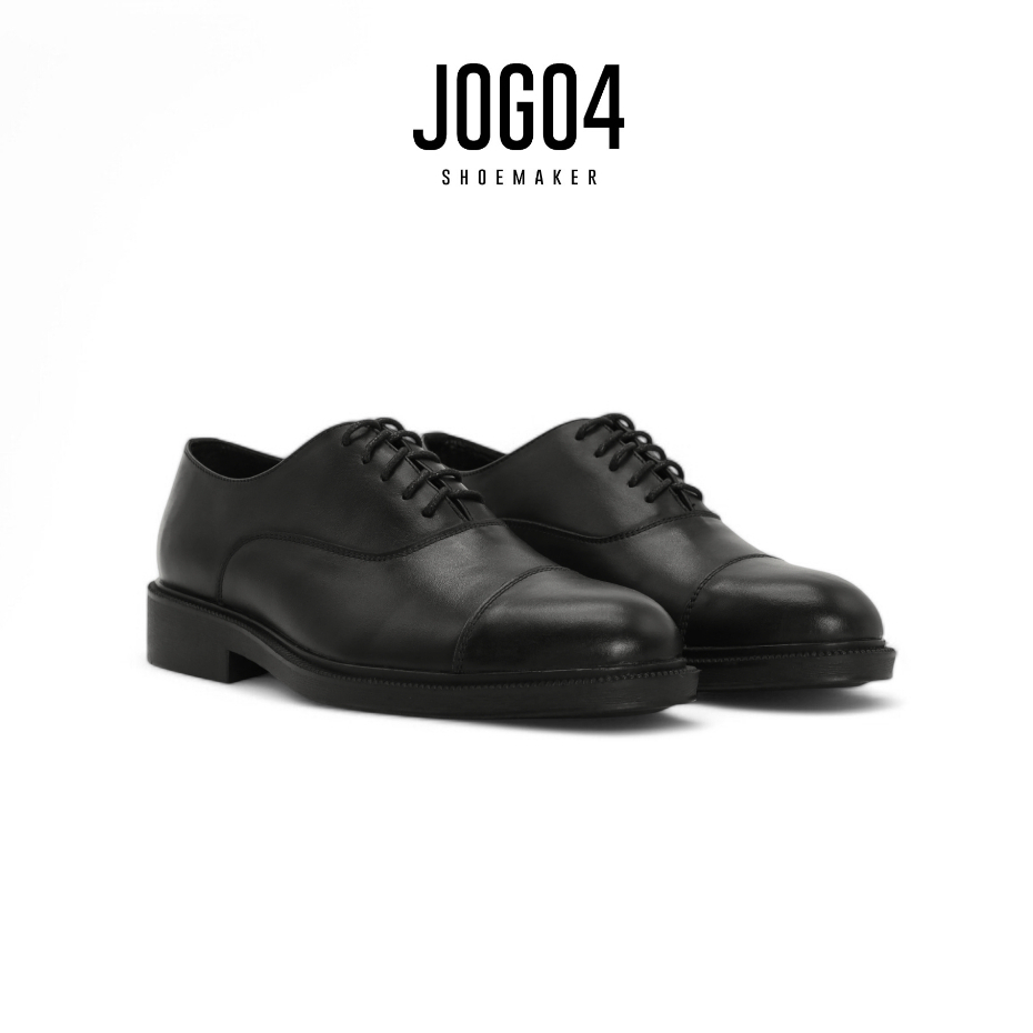 Giày da nam Oxford JOG04 , chất liệu da bò Nappa , đế cao su nguyên khối tăng chiều cao ( O )