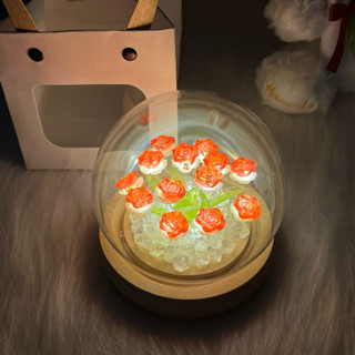 Đèn Ngủ Hoa Hồng (Tặng kèm túi quà) Nhiều Màu Sắc Thủ Công Chạy PIN, Đèn Hoa Hồng Để Bàn, Quà Tặng Ý Nghĩa