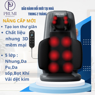  Đệm Massage Toàn Thân PRUMI  - Mát Xa 3D Chuyên Sâu Cho Lưng Cổ Gáy - Quà Tặng Cho Bố Mẹ Sếp Khách Hàng 