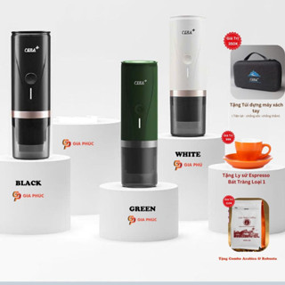 ( Tặng Quà x3) Máy pha cà phê Espresso cầm tay mini Cera+ PCM03  3in1(Rổ cà phê bột 16g & 8g, Viên nén), 20bar.