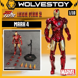  Mô Hình Chính Hãng ZD Toys Marvel Iron Man Mark 4  MK4  1 10 Action Figure 