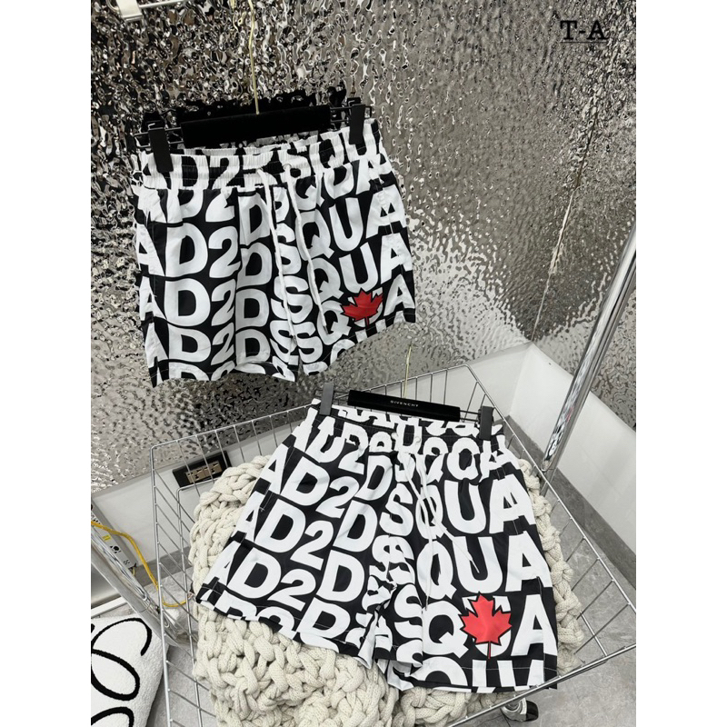 Hot quần Thun DSQ Nam Chất Liệu Cootong Pha Hai Màu Đen Trắng Họa Tiết  Thời Trang Mùa Hè