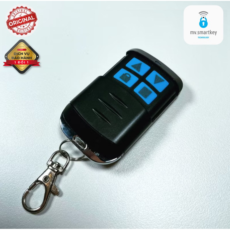 (RẺ NHẤT)Điều Khiển cửa cuốn MÃ GẠT 433mhz PHÍM XANH chống nước, kèm pin.