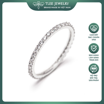 Nhẫn bạc nữ TLEE hàng đá full lấp lánh TLEE JEWELRY A0349