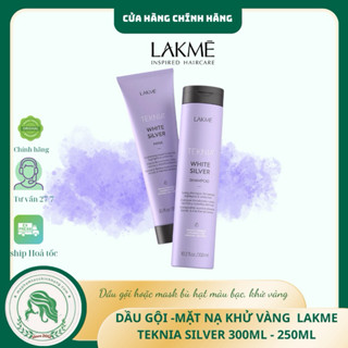 DẦU GỘI XẢ LAKME ULTRA WHITE SILVER DÀNH CHO TÓC TẨY VÀ NHUỘM BẠC, XÁM 300ML - 250ML