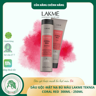 Dầu gội và mặt nạ cho tóc nhuộm đỏ Lakme Teknia REFRESH CORAL Red Refresh 300ml - 200ml