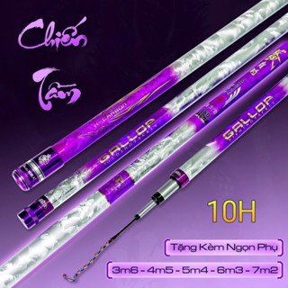 Cần Câu Tay Chiến Tầm 10H Bản Săn Hàng Tải Cá 9kg Khoẻ Tặng Kèm Ngọn Phụ