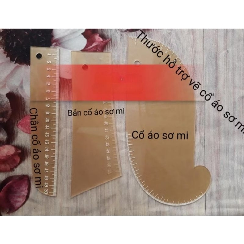 Bộ thước vẽ cổ áo sơ mi