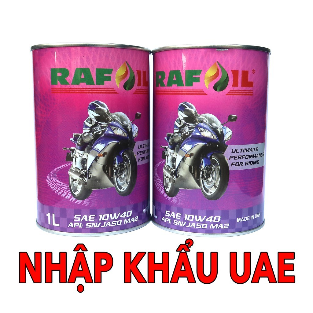 Nhớt tổng hợp Rafoil 10W40 Full Synthetic dành cho xe tay ga, xe số, phân khối lớn - Nhập khẩu UAE
