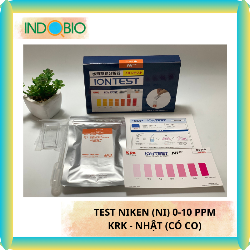 [CHÍNH HÃNG] TEST NHANH NIKEN (NI) 0-10 PPM NƯỚC THẢI XI MẠ, LUYỆN KIM KRK-NHẬT, WIT-NI [KÈM COA]