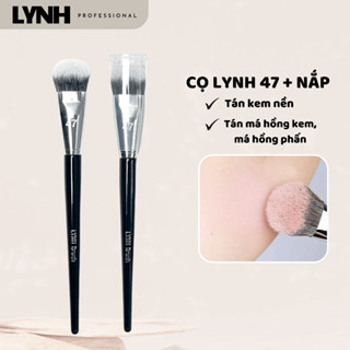 Cọ tán kem nền và má hồng kem dạng xiên LYNH PROFESSIONAL 47 kèm nắp đậy chuyên nghiệp