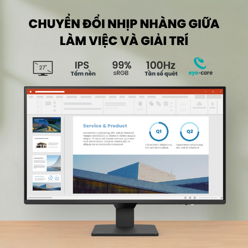 BenQ GW2790Q_Màn hình bảo vệ mắt 27 inch 2K QHD 100Hz phù hợp làm việc và giải trí | BigBuy360 - bigbuy360.vn