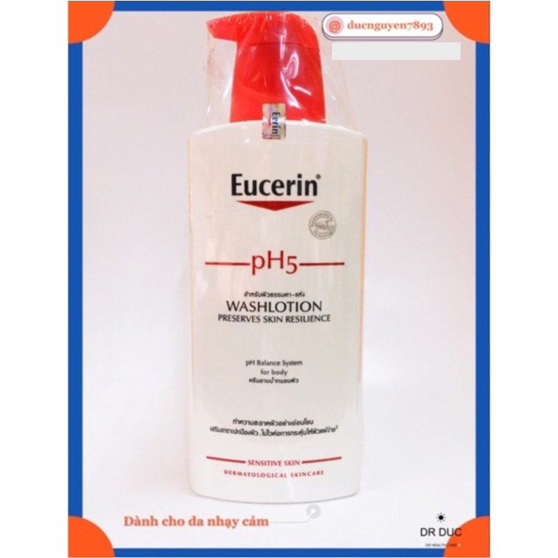 SỮA TẮM EUCERIN DÀNH CHO DA NHẠY CẢM PH5 WASHLOTION 1000ml