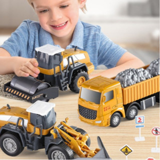  Đồ Chơi Mô Hình Xe Công Trình Xây Dựng Cho Bé - Máy Cẩu  Xe ủi  Xe Ben Chất Liệu Nhựa ABS 89099 