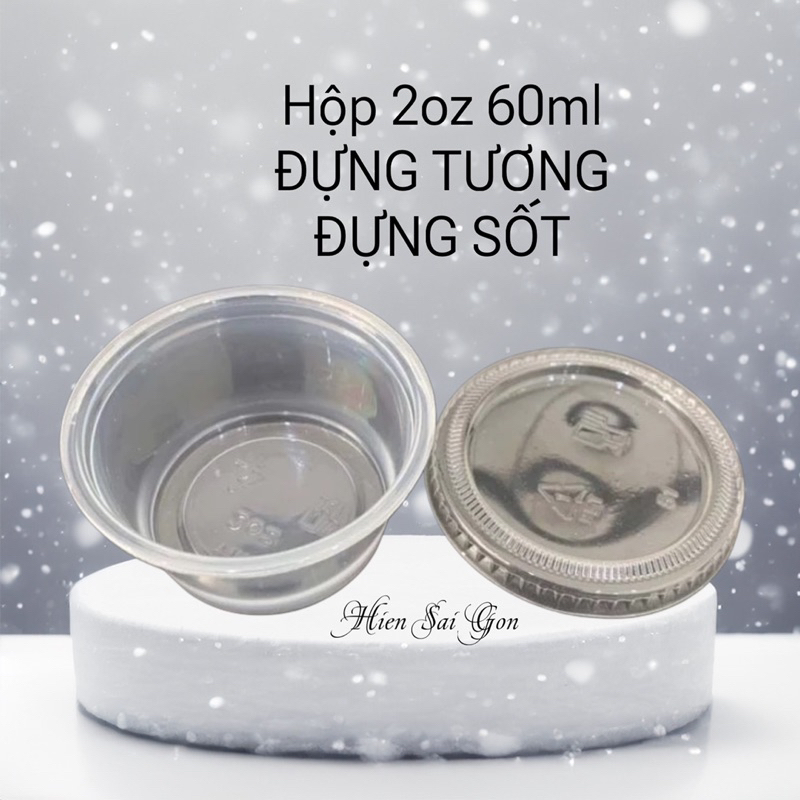  100 hộp nhựa đựng sốt bánh sandwich đựng sốt cơm cuộn đựng nước chấm 