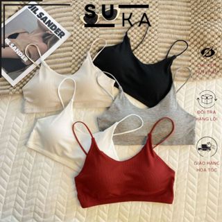  Áo Bra Nữ 2 Dây Mút Liền Hở Lưng Không Gọng Nâng Ngực 1181 