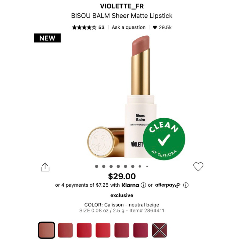 [ORDER US Tặng sample] BISOU BALM SON DƯỠNG CÓ MÀU CỰC XINH TỪ VIOLETTE_FR