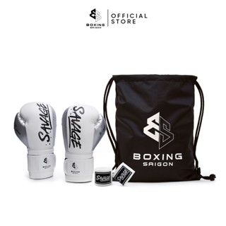 Combo Găng Tay Boxing Saigon Savage - White