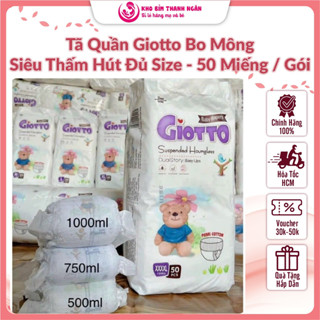  Tã Quần Gấu Giotto Bo Mông Chống Tràn Cho Bé Tiểu Nhiều Size Từ 6 Kg Đến 30 Kg - 50 Miếng   Gói - Kho Bỉm Thanh Ngân 