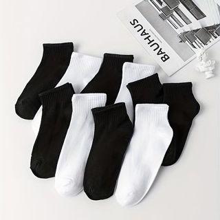 Tất trơn trắng đen, vớ thể thao chất liệu cotton êm mềm thoáng khí thời trang uinisex Michi.Michi