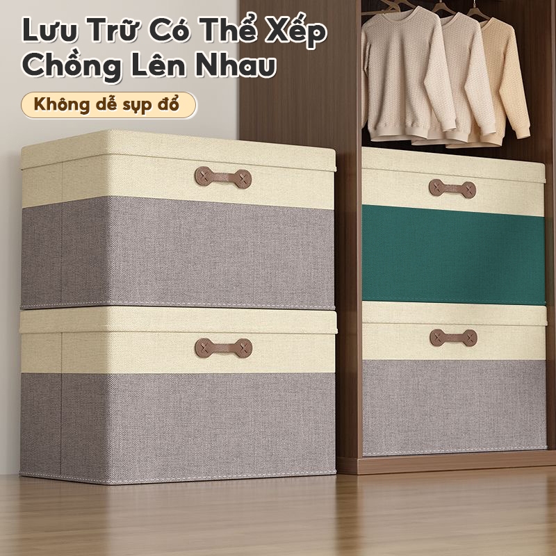 DECROOM Hộp Đựng Quần Áo Có Nắp Hộp Đựng Quần Áo Đa Năng Giỏ Công Suất Quá Khổ 60/120L | BigBuy360 - bigbuy360.vn